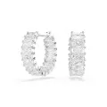Swarovski® 'Matrix' Women's Base Metal Hoop Earrings - Silver 5733397