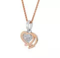 Orphelia® 'Anni' Women's Sterling Silver Chain with Pendant - Silver/Rose ZH-7368 RG #1