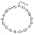 Gena.paris® 'Gabriella' Damen Sterling Silber Armbänd - Silber GB1557-W