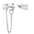 Gena.paris® 'Stone' Dames Zilver 925 925 Oorknoppen - Zilverkleurig GBO1531-W