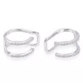 Gena.paris® 'Double' Women's Sterling Silver Earcuff - Silver GBO883-W