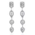 Gena.paris® 'Gabriella' Femmes Argent Boucle d'oreille - Argent GBO1503-W