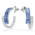 Swarovski® 'Matrix' Women's Base Metal Hoop Earrings - Silver 5722459