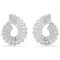 Swarovski® 'Matrix Tennis' Women's Base Metal Hoop Earrings - Silver 5705834