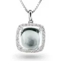 Orphelia® 'Alexandra' Women's Whitegold 18C Pendant - Silver HD-4200