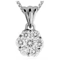 Orphelia® 'Edina' Femmes Or blanc 18C Pendentif - Argent HD-4211