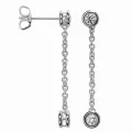 Orphelia® 'Ingrid' Women's Whitegold 18C Drop Earrings - Silver RD-014/1