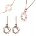 Orphelia® 'Jasmine' Damen Sterling Silber Set: Bracelet + Earrings + Necklace - Rosé SET-7076/1