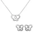 Orphelia® 'Joya' Dames Zilver 925 925 Set: Ketting-Hanger + Oorbellen - Zilverkleurig SET-7088