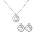 Orphelia® 'Azalea' Femmes Argent Set: Collier-Pendentif + Boucles d'oreilles - Argent SET-7095