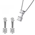 Orphelia® 'Lykke' Femmes Argent Set: Collier-Pendentif + Boucles d'oreilles - Argent SET-7128