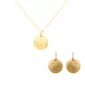 Orphelia® 'Linn' Dames Zilver 925 925 Set: Ketting-Hanger + Oorbellen - Goudkleurig SET-7130/G