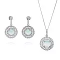 Orphelia® 'Rivera' Dames Zilver 925 925 Set: Ketting-Hanger + Oorbellen - Zilverkleurig SET-7481/BC