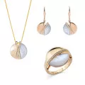 Orphelia® 'Moragene' Femmes Argent Set: Necklace + Earrings + Ring - Or SET-7506/G