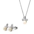 Orphelia® 'Elisabeth' Women's Sterling Silver Set: Chain-Pendant + Earrings - Silver SET-7511