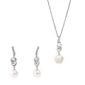 Orphelia® 'Clara' Dames Zilver 925 925 Set: Ketting-Hanger + Oorbellen - Zilverkleurig SET-7515