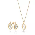 Orphelia® 'Charlotte' Femmes Argent Set: Collier-Pendentif + Boucles d'oreilles - argent/or SET-7523/G