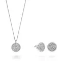 Orphelia® 'Bella' Dames Zilver 925 925 Set: Ketting + Oorbellen - Zilverkleurig SET-7565