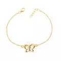 Orphelia® 'Butterfly' Women's Sterling Silver Bracelet - Gold ZA-7074/1