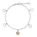 Orphelia® 'Nixie' Damen Sterling Silber Armbänd - Silber/Rosa ZA-7377