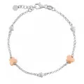 Orphelia® 'Lorelei' Women's Sterling Silver Bracelet - Silver/Rose ZA-7386