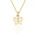 Orphelia® 'Butterfly' Women's Sterling Silver Chain with Pendant - Gold ZH-7074/1