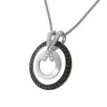 Orphelia® 'Azalea' Femmes Argent Collier avec pendentif - Argent/Noir ZH-7095/2