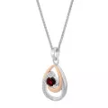 Orphelia® 'Eevi' Femmes Argent Collier avec pendentif - Argent/Rose ZH-7375/1