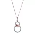 Orphelia® 'Aavia' Women's Sterling Silver Chain with Pendant - Rose ZH-7422