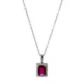 Orphelia® 'Enora' Women's Sterling Silver Chain with Pendant - Silver ZH-7425/RU