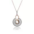 Orphelia® 'Frida' Women's Sterling Silver Chain with Pendant - Silver/Rose ZH-7437 #1