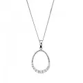 Orphelia® 'Aria' Damen Sterling Silber Halskette mit Anhänger - Silber ZH-7494