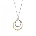 Orphelia® 'Bastien' Damen Sterling Silber Halskette mit Anhänger - Silber/Gold ZH-7499