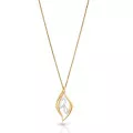 Orphelia® 'Charlotte' Women's Sterling Silver Chain with Pendant - Silver/Gold ZH-7523/G