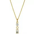 Orphelia® 'Madelyn' Women's Sterling Silver Pendant with Chain - Gold ZH-7583/G