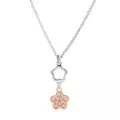 Orphelia® 'Nixie' Women's Sterling Silver Chain with Pendant - Silver/Rose ZK-7377