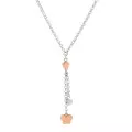 Orphelia® 'Lorelei' Women's Sterling Silver Chain with Pendant - Silver/Rose ZK-7386