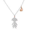 Orphelia® 'Lyra' Dames Zilver 925 925 Collier - Zilver/Rosé ZK-7390