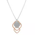 Orphelia® 'Inez' Women's Sterling Silver Chain with Pendant - Silver/Rose ZK-7391