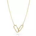 Orphelia® 'Rose' Women's Sterling Silver Necklace - Gold ZK-7561/G