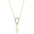 Orphelia® 'Normandy' Women's Sterling Silver Pendant with Chain - Gold ZK-7574/G