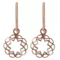 Orphelia® 'Jasmine' Dames Zilver 925 925 Oorhangers - Rosékleurig ZO-7076/1