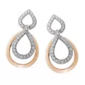 Orphelia® 'Amber' Femmes Argent Boucle d'oreille - Argent/Rose ZO-7092/1