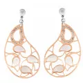 Orphelia® 'Lana' Dames Zilver 925 925 Oorhangers - Zilver/Rosé ZO-7164