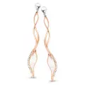 Orphelia® 'Mariza' Dames Zilver 925 925 Oorhangers - Rosékleurig ZO-7171/RG