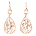 Orphelia® 'Linda' Women's Sterling Silver Drop Earrings - Rose ZO-7188/RG