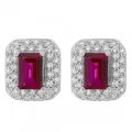 Orphelia® 'Jackie' Women's Sterling Silver Stud Earrings - Silver ZO-7237/RU