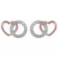 Orphelia® 'Ely' Damen Sterling Silber Ohrstecker - Silber/Rosa ZO-7286