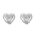 Orphelia® 'Anni' Women's Sterling Silver Stud Earrings - Silver ZO-7368