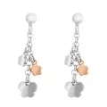 Orphelia® 'Lorelei' Women's Sterling Silver Drop Earrings - Silver/Rose ZO-7386